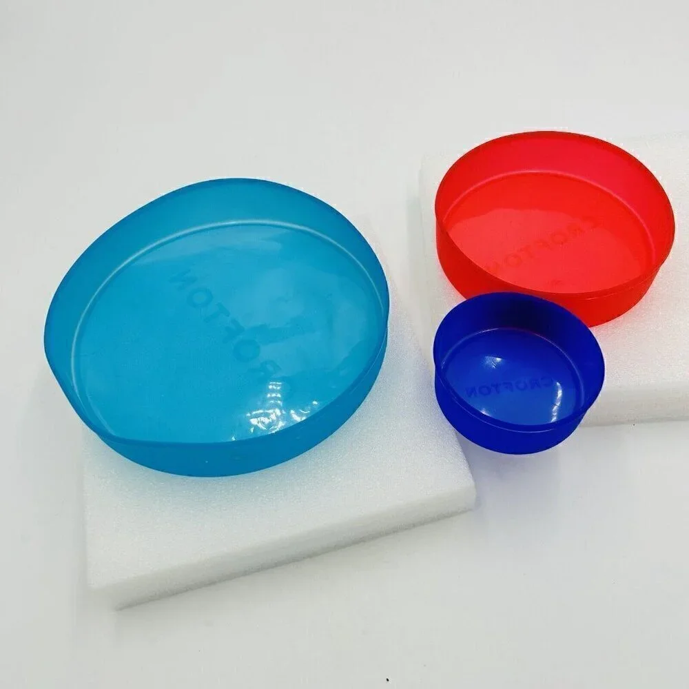 CROFTON ALDI 3 PIECE SILICONE STRETCH LIDS BPA FREE 6.5”, 4.5”, 3”